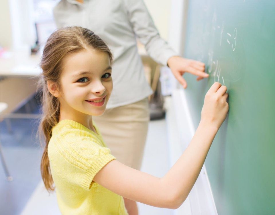 Happy Kid at board